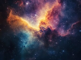 Fototapeta premium Cosmic Nebula with Stars and Galaxies - Deep Space Background Image