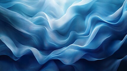 Obraz premium Abstract modern wallpaper featuring crystalline blue ocean waves design