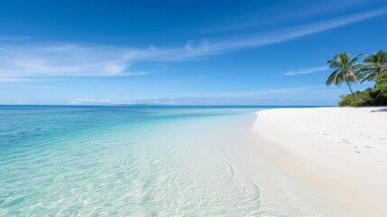 Fototapeta premium A beach scene with a straw hat and sunglasses on the sand