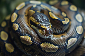 Fototapeta premium Close-up of a Burmese Python