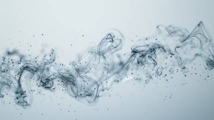 The image is a blue and white swirl of smoke