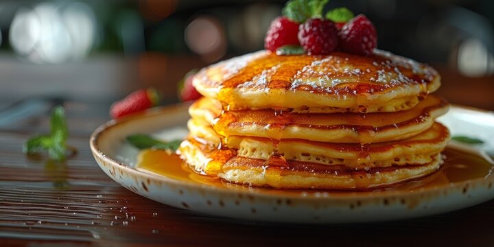 National Pancake Day stack of pancakes with syrup, September 26th
