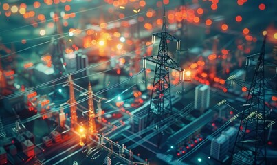 Smart grid infrastructure optimizing energy distribution, promoting efficiency and reliability in power management