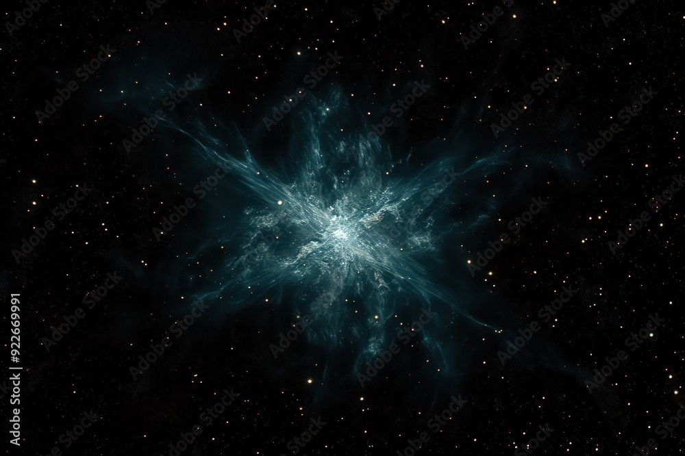 Wall mural an image portraying a universe nebula as a celestial mirage, a fleeting glimpse of cosmic artistry t