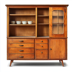 wooden cabinet with shelves