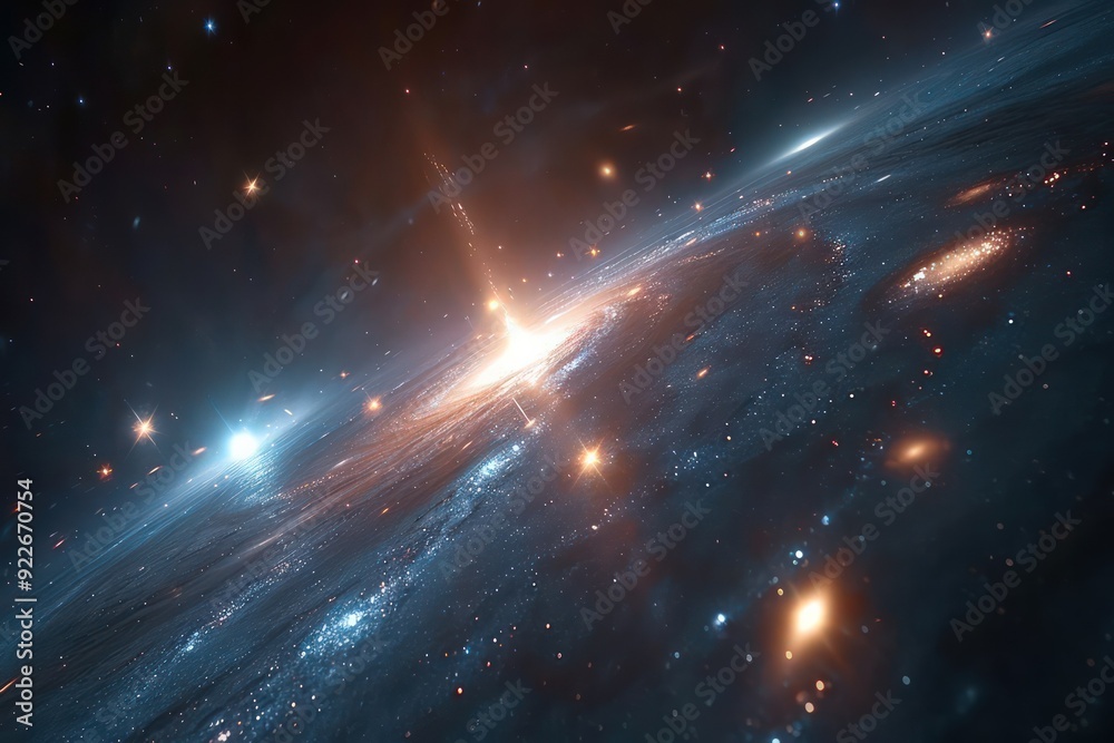 Canvas Prints an image showcasing the harmonious balance of colors and forms within a universe nebula, a natural m