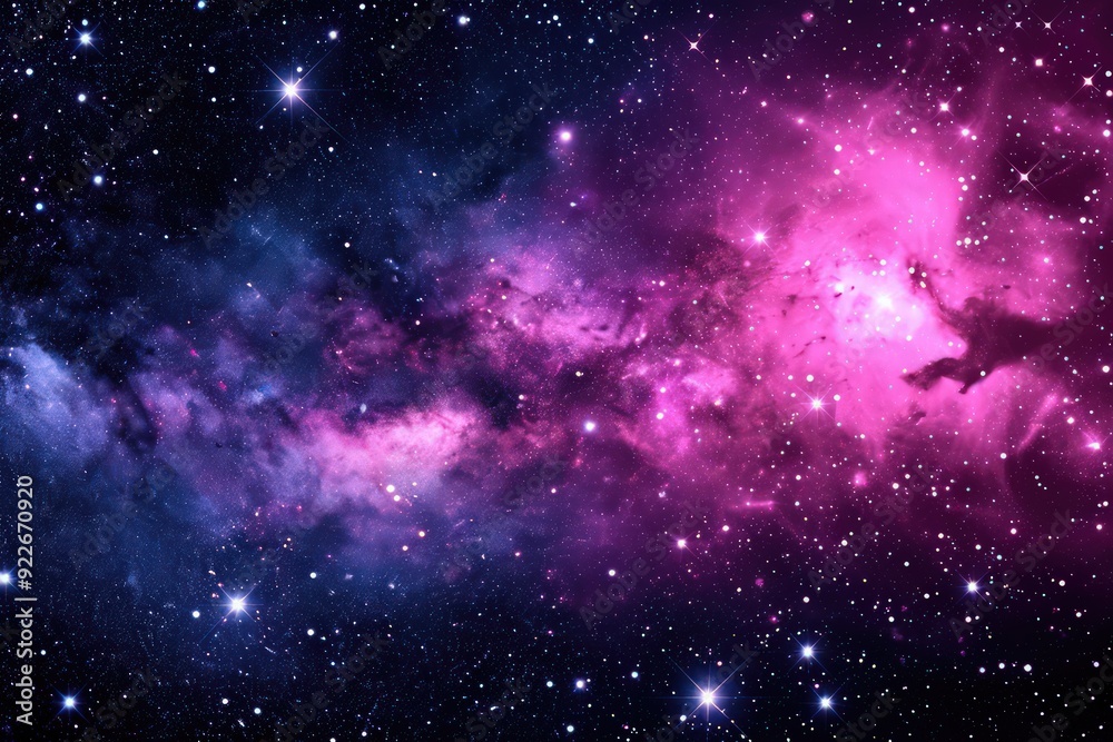 Poster an image of a universe nebula appearing like a fleeting mirage, a celestial artwork created by the f