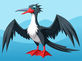 Oiseau Frigatebird Set de dessin animé Vector Illustration
