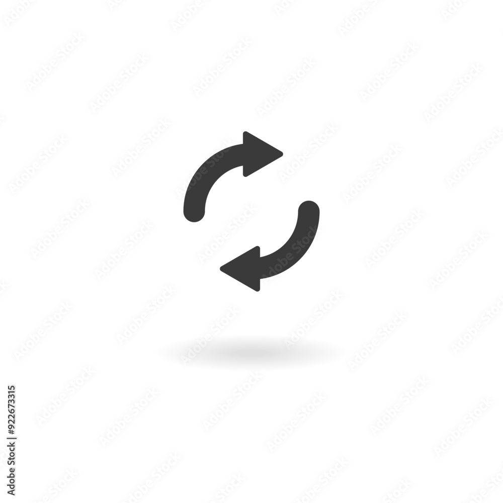 Poster circular black arrows. black arrows in a circle isolated on a white background vector. simple black 