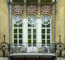 old wall with windows