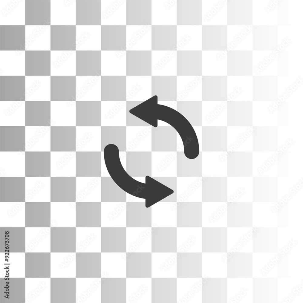 Poster circular black arrows. black arrows in a circle isolated on a white background vector. simple black 