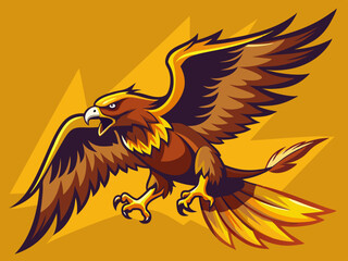 eagle with ribbon