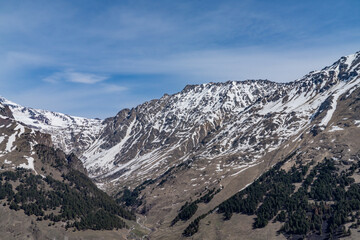 snow covered mountains