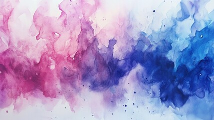 Vibrant watercolor splash with pink, purple, and blue hues blending seamlessly.