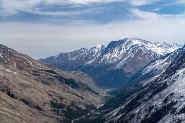 Fototapeta premium snow-capped mountains of the Caucasus in winter
