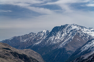 snow covered mountains