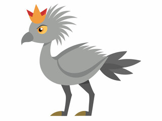 Grue couronnée grise sauvage Nature Animal ont une grande jambe et une tête à crête belle plume
