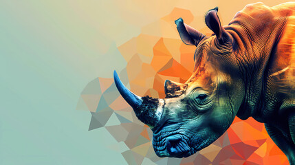 rhino in a background