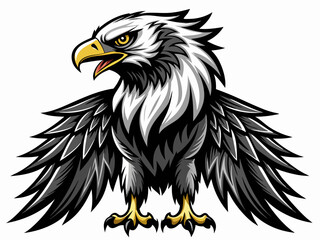 Noir et blanc couleur harpie aigle sauvage nature oiseau chasseur prédateur carnivore fort animal 
