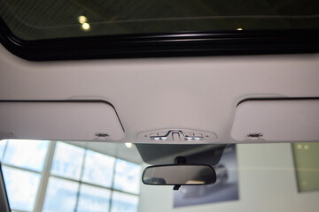 The interior design of a modern car sunroof incorporates sleek aesthetics and innovative features