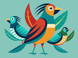 Stylisé oiseaux