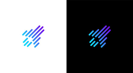 rocket lab with simple line logo concept vector icon