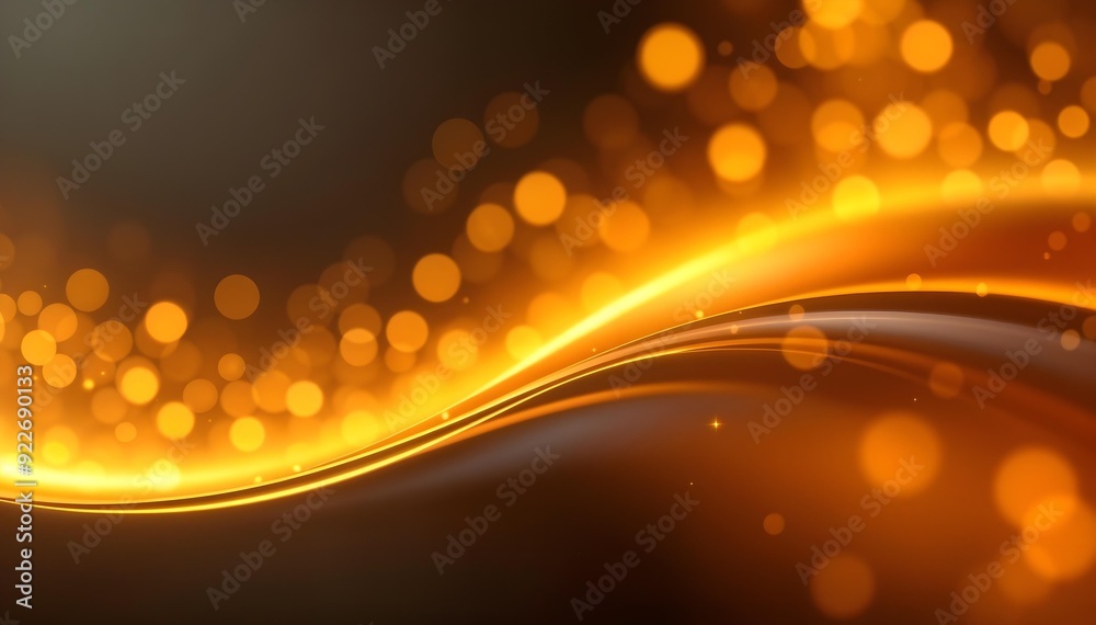 Wall mural Luxury abstract background with the gold light wave