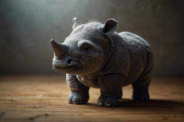 Obraz premium cute little toy rhino