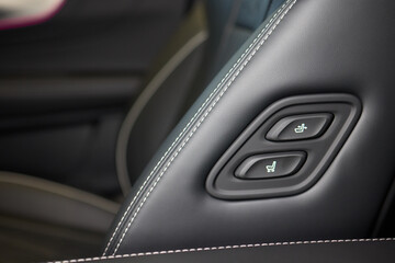 Explore the intricate functions of premium luxury car seat control buttons in detail