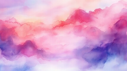 Fototapeta premium Dreamy Watercolor Landscape