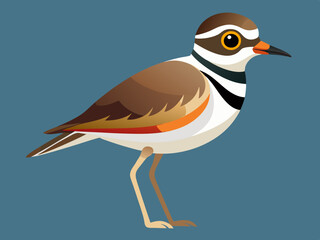 Oiseau Pluvier kildir illustration vectorielle de conception de fichiers simplifiés dessin
