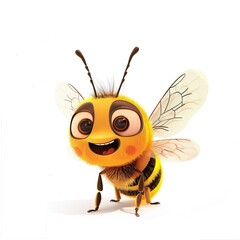 Obraz premium Bee Happiness emotion fantasy animal cartoon isolated whitebackground 16:9