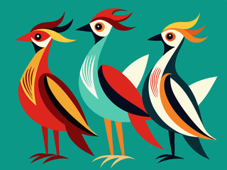 Stylisé oiseaux
