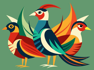 Stylisé oiseaux