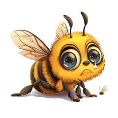 Fototapeta premium Bee Sympathy emotion fantasy animal cartoon isolated whitebackground