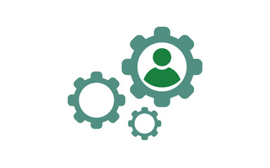 User profile setting icon. business setting sign. business service symbol. high quality. illustration graphic vector design