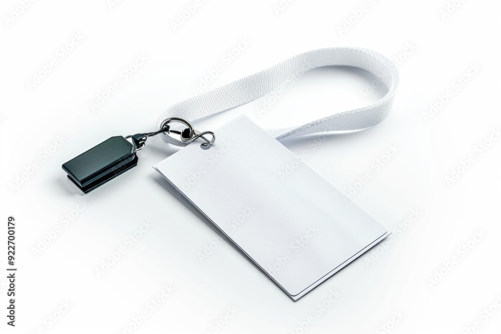 Poster A lanyard with a tag attached, suitable for identification or display