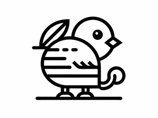 Icône de ligne noire de l’oiseau souris