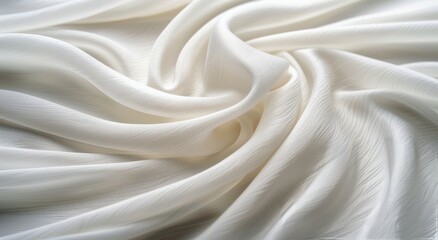 Obraz premium Soft Cream Silk Fabric Draped Elegantly on a Smooth Surface