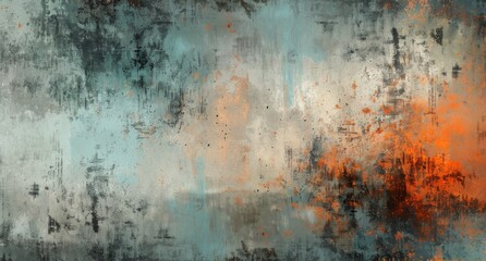 Obraz premium Abstract Textured Background With Orange and Blue Shades in a Grungy Style