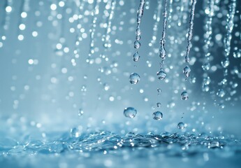 Fototapeta premium water pouring from the shower