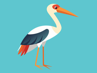 Illustration vectorielle de cigogne marabout.