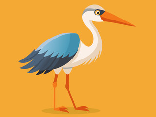 Illustration vectorielle de cigogne marabout.