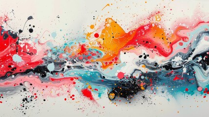 Abstract Fluid Art With Vibrant Colors and Dynamic Patterns