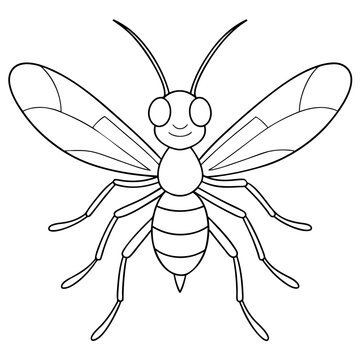 recommend clip art: illustration of cartoon fly line art
