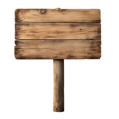 Wooden signboard isolated.