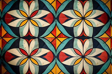 Vintage Floral Tile Pattern