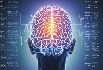 Abstract Graphic - Brain wave on electroencephalogram EEG for epilepsy