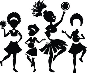 Modern Dancer Black Silhouette Design Elements