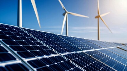 A community clean energy initiative, with residents coming together to install solar panels and wind turbines